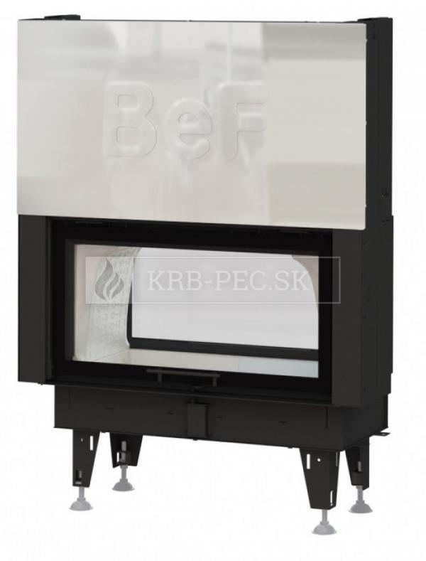 BeF Twin V 10 Aquatic II kvalitná, dizajnová teplovodná krbová vložka s výsuvnými dvierkkami a zadným prikladaním krb-pec