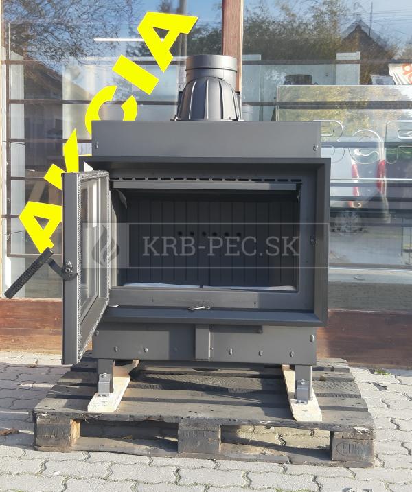Kratki Lucy 14 teplovzdušná oceľová krbová vložka s rovným presklením krb-pec