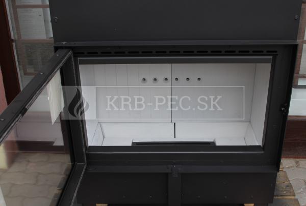 Kratki Lucy 14 teplovzdušná oceľová krbová vložka s rovným presklením krb-pec
