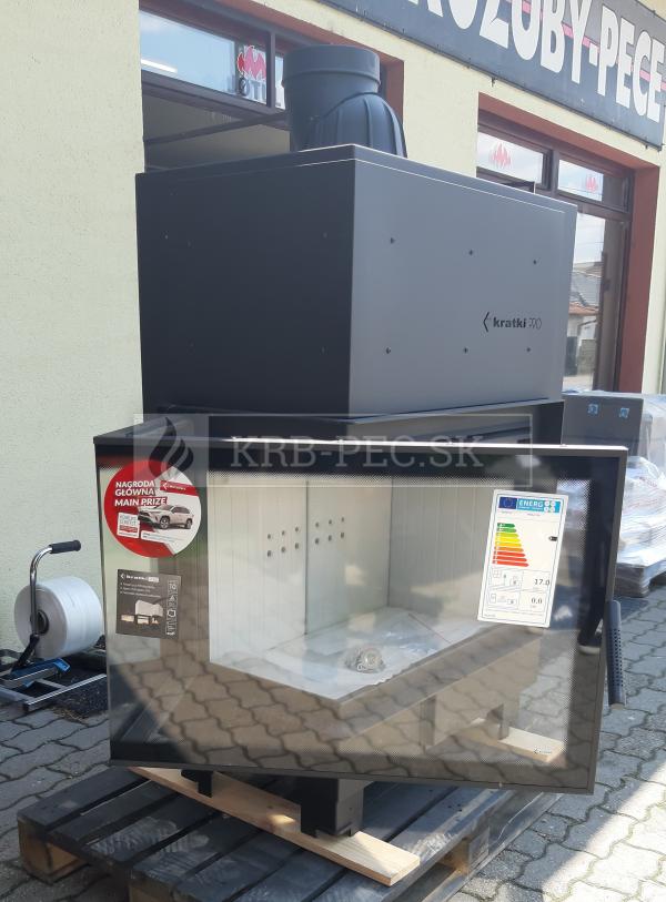 Kratki MBA 17 kW BS L ľavá rohová krbová vložka krb-pec