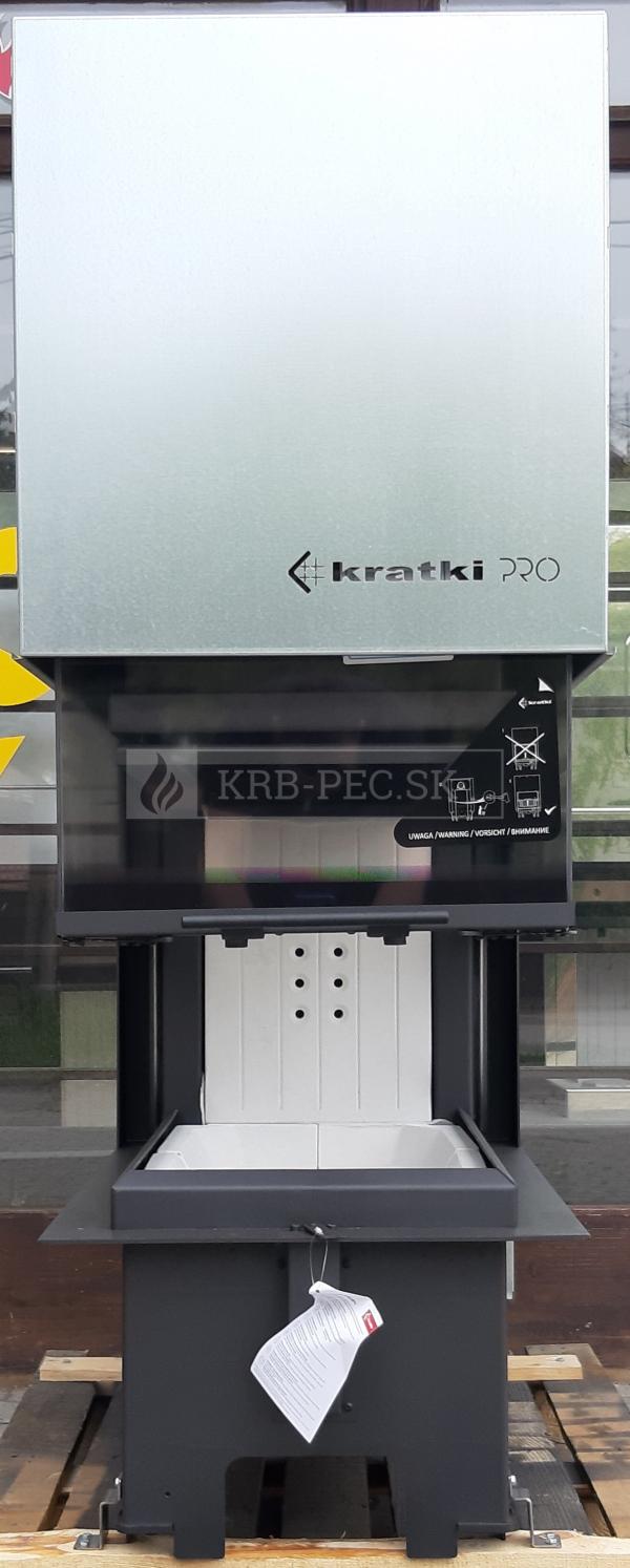 Kratki NBU 11 kW dizajnová trojstranná krbová vložka s výsuvnými dvierkami krb-pec
