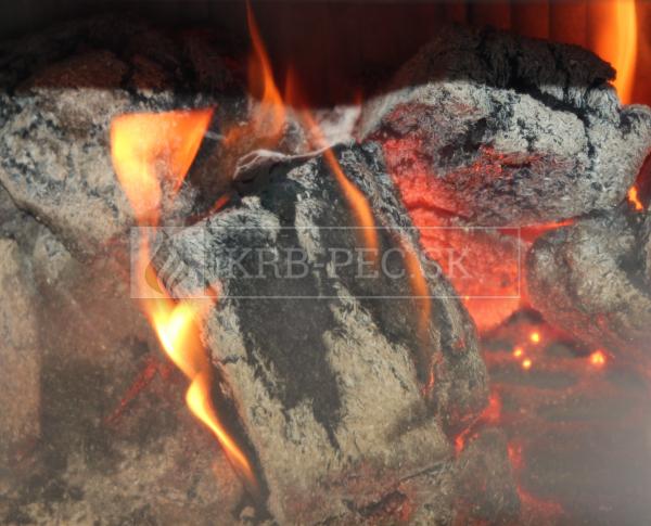 Hein BARACCA OU cisárska modrá keramické kachle s kvalitnou krbovou vložkou krb-pec