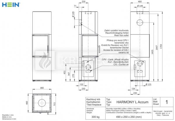 Harmony L accum krbové kachle s veľkoformátovou keramikou krb-pec