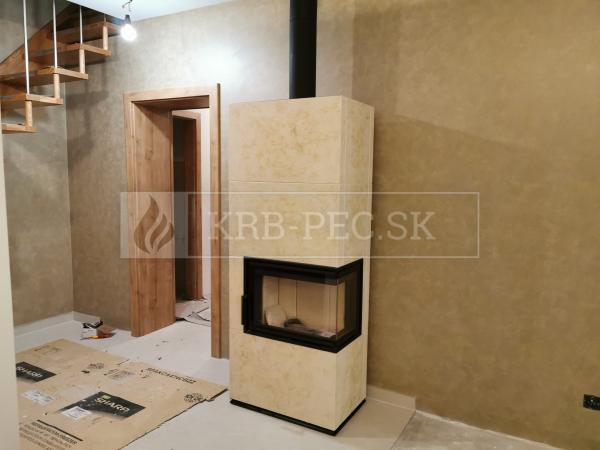 Hein Solid R accum krbové kachle s veľkoformátovou keramikou krb-pec