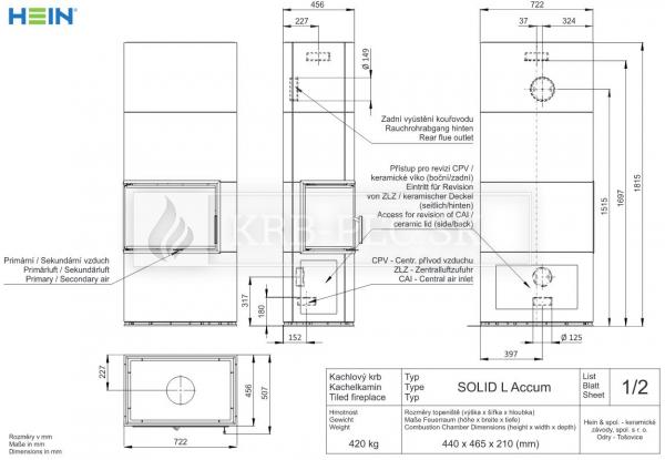 Hein Solid L accum krbové kachle s veľkoformátovou keramikou krb-pec