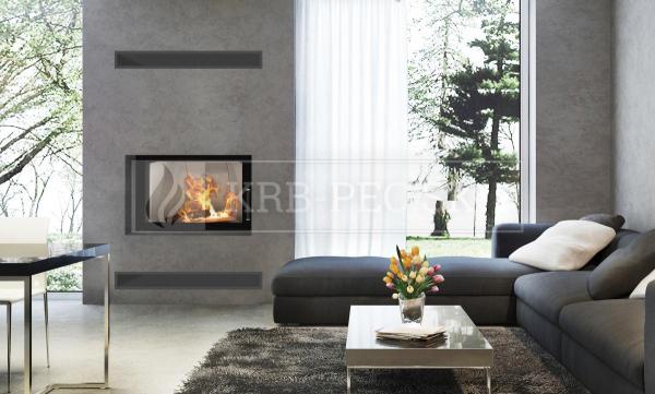 BeF Therm 7 kvalitná, dizajnová, moderná krbová vložka s otváraním do boku krb-pec