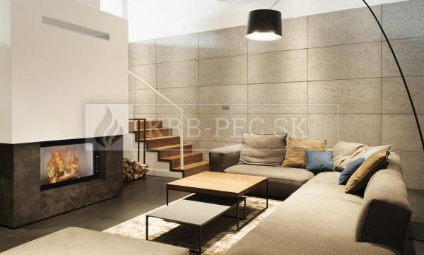 BeF Therm 10 kvalitná, dizajnová, moderná krbová vložka s otváraním do boku krb-pec