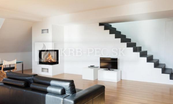 BeF Therm 6 CP kvalitná, dizajnová, moderná krbová vložka s otváraním do boku krb-pec