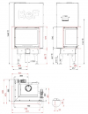 BeF Therm V 7 CL dizajnová krbová vložka s výsuvnými dvierkami krb-pec