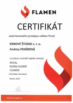 Flamen certifikát - Odborné školenie - KRBOVÉ ŠTÚDIO - Andrea Fehérová krb-pec