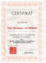 Austro Flam - Certifikát o absolvovaní odborného školenia - AZ DESIGN - Tibor Chudoba krb-pec