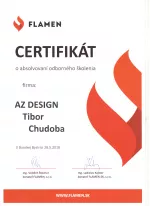Flamen certifikát - Odborné školenie - AZ DESIGN - Tibor Chudoba krb-pec