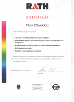 Rath certifikát - Odborný seminár - AZ DESIGN - Tibor Chudoba krb-pec