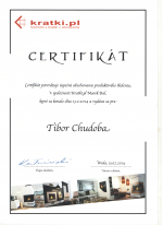 Kratki.pl certifikát - Produktové školenie - AZ DESIGN - Tibor Chudoba krb-pec