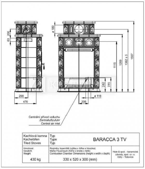 BARACCA 3 TV - teplovodný výmenník