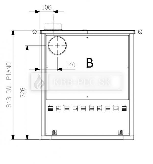 La Nordica Rosetta Maiolica sporák krb-pec