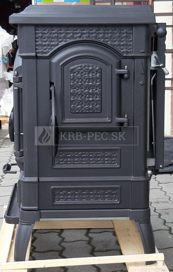 La Nordica Isotta teplovzdušná liatinová piecka s bočným prikladaním krb-pec
