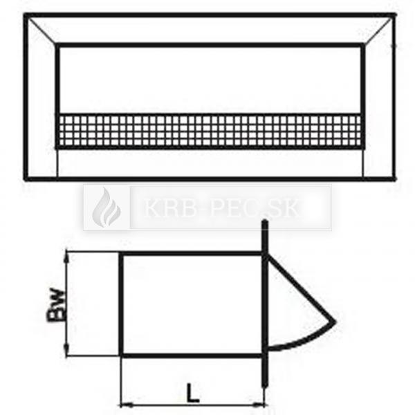 Kanál - ukončenie na fasádu 150x50