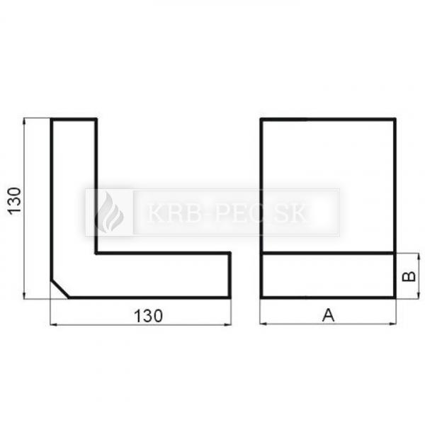 Kanál koleno stena-strop 150x50/90
