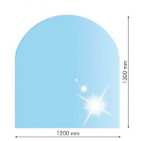 Sklo pod kachle oblúk 120x130 cm
