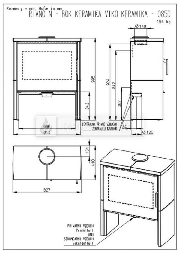 Romotop RIANO N 02 bok keramika, veko keramika