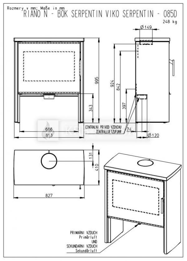 Romotop RIANO N 03 bok mastenec, veko mastenec