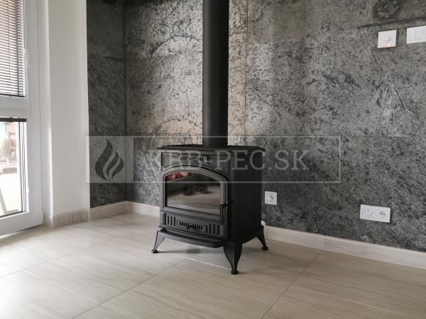 Kratki KOZA K6 liatinové krbové kachle čierne krb-pec