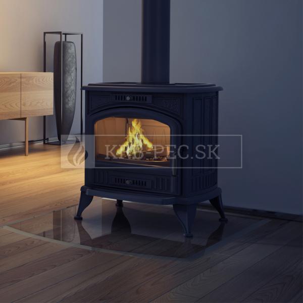 Kratki KOZA K6 liatinové krbové kachle čierne krb-pec