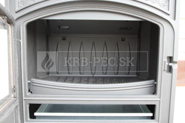 Kratki KOZA K6 liatinové krbové kachle čierne krb-pec