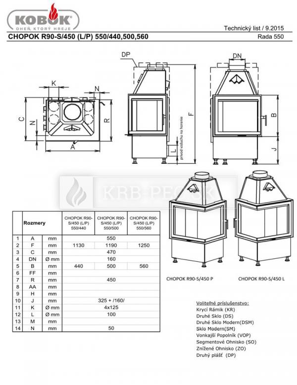 CHOPOK R90 S/450 L/P 550/440,500,560