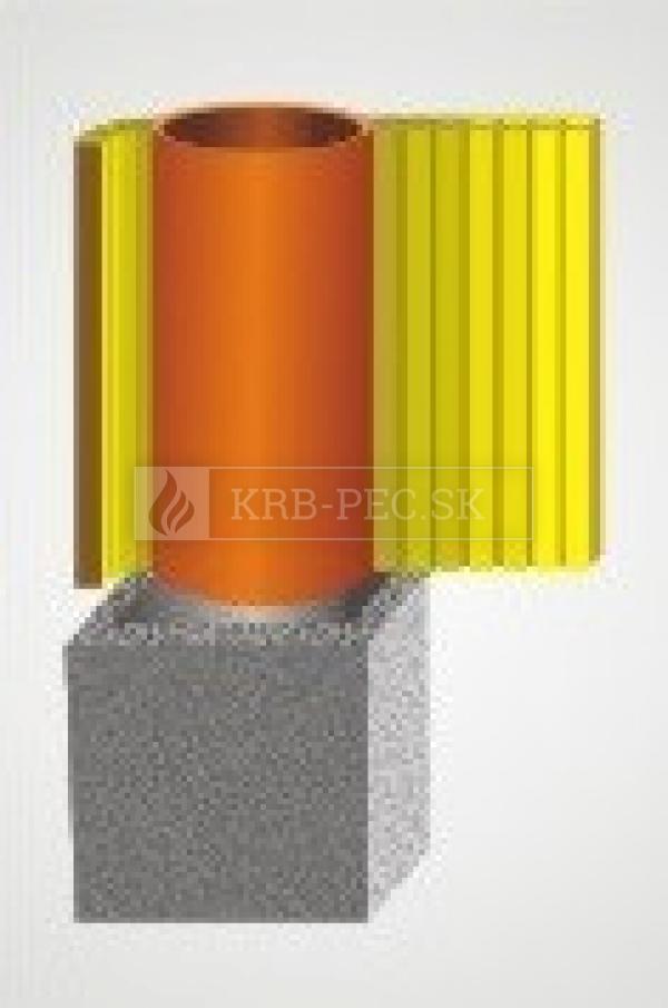 Stadreko - Jednoprieduchový komínový systém z prefabrikovaných tvárnic s vatou Ø 180 krb-pec