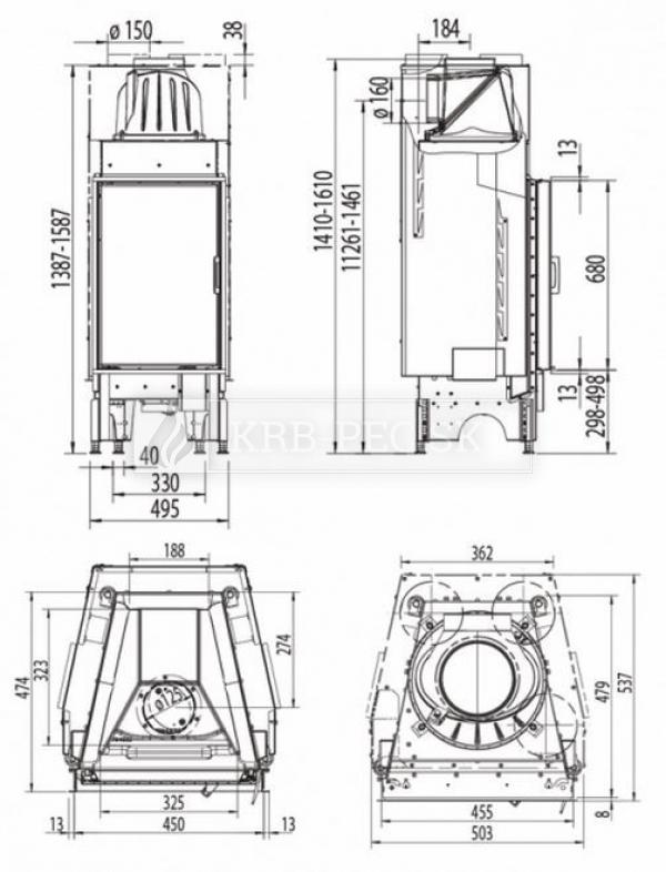 Austroflamm KV 45x68 K