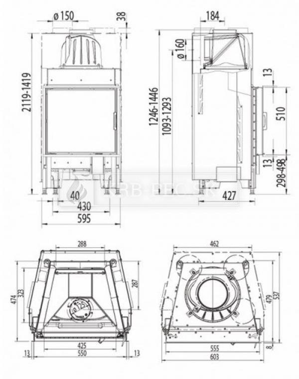 Austroflamm KV 55x51 K