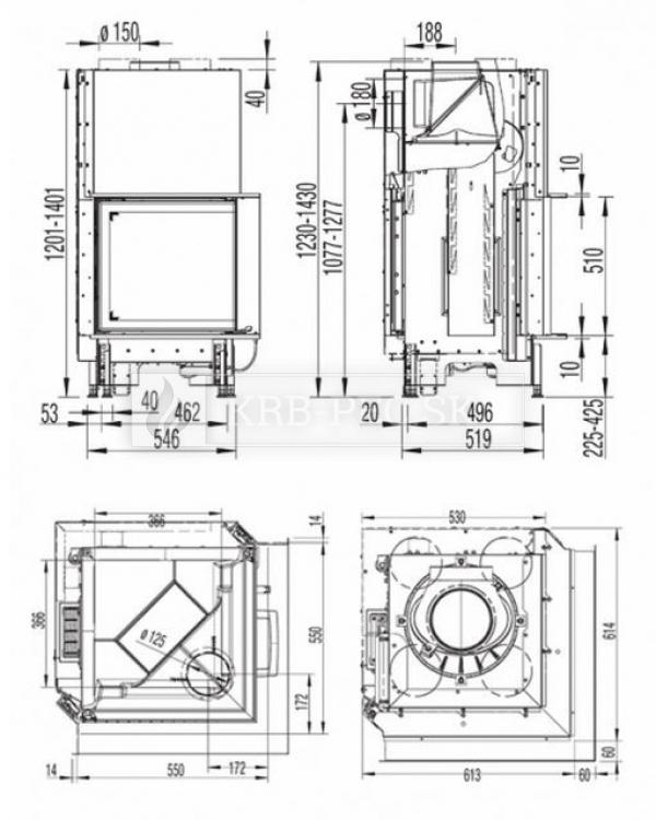 Austroflamm KV 55x55x51 S