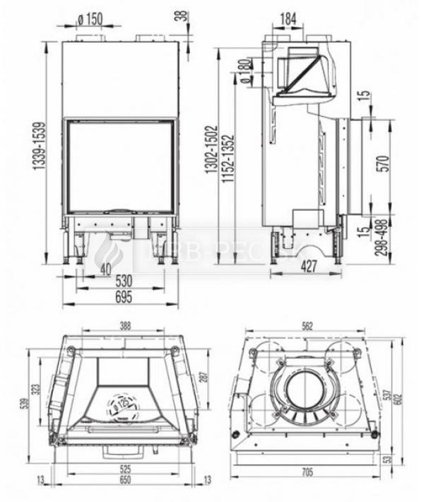 Austroflamm KV 65x57 S