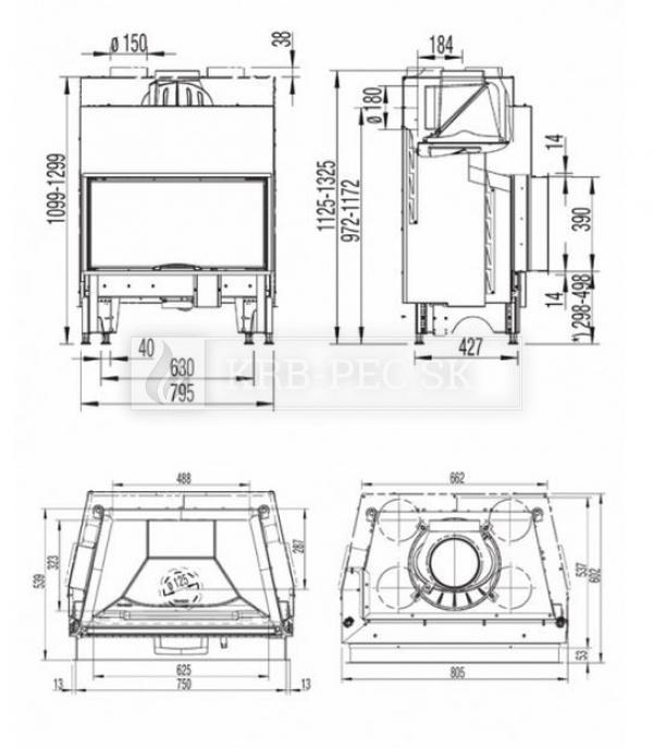 Austroflamm KV 75x39 S