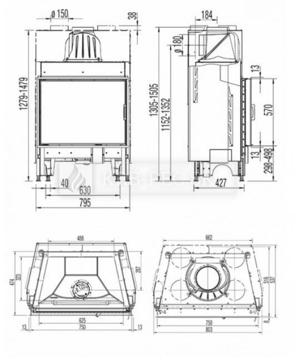 Austroflamm KV 75x57 K
