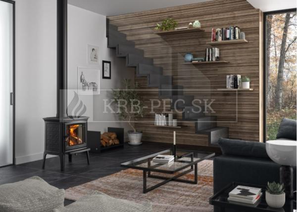Hergóm CRAFTSBURY splyňovacie liatinové krbové kachle čierne krb-pec