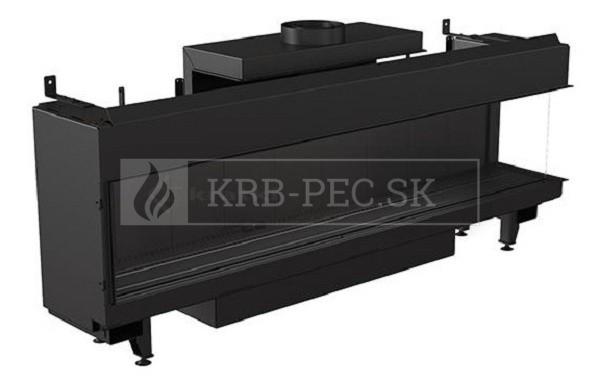 Kratki Leo 200 plynová krbová vložka s rohovým presklením krb-pec