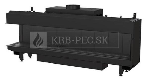 Kratki Leo 200 plynová krbová vložka s rohovým presklením krb-pec