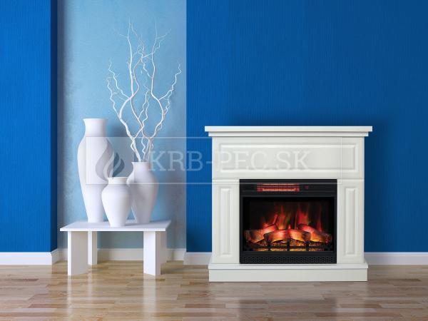 Classic Flame Kemi biely 3D elektrický krb krb-pec