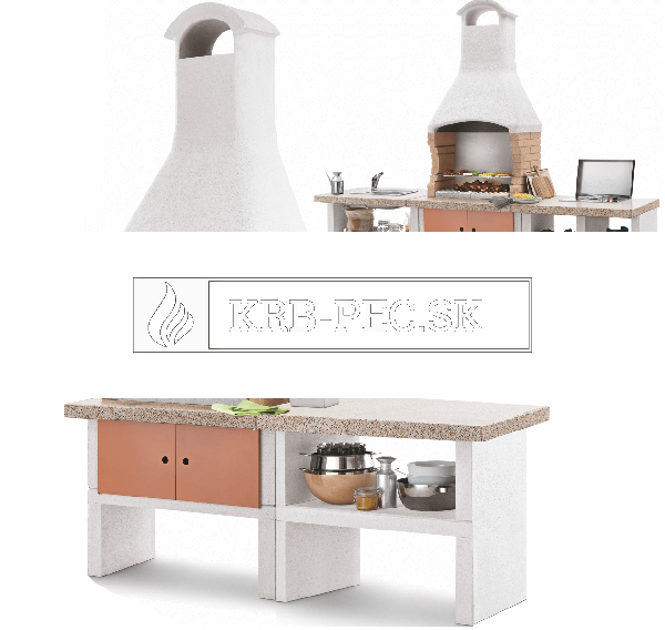 Záhradný krb Palazzetti Ariel - vonkajšia kuchyňa krb-pec