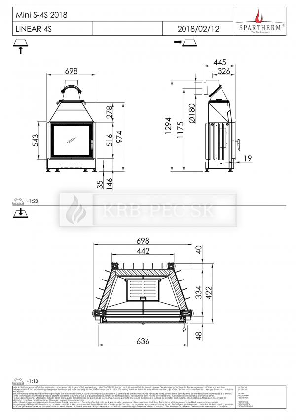 Spartherm Mini S 51 rovná kozubová vložka krb-pec