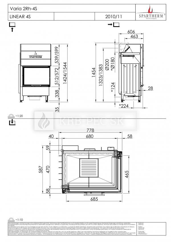 Spartherm Varia 2 L/R 51h rohová kozubová vložka krb-pec