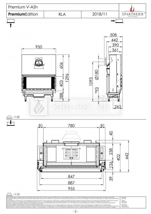 Spartherm Premium V ASh rovná kozubová vložka krb-pec