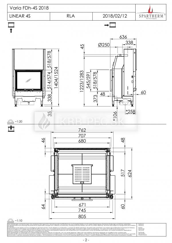 Spartherm Varia FDh obojstranná kozubová vložka s výsuvnými dvierkami krb-pec