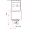 BeF Royal V 8 U teplovzdušná krbová vložka trojstranná s výsuvnými dvierkami krb-pec