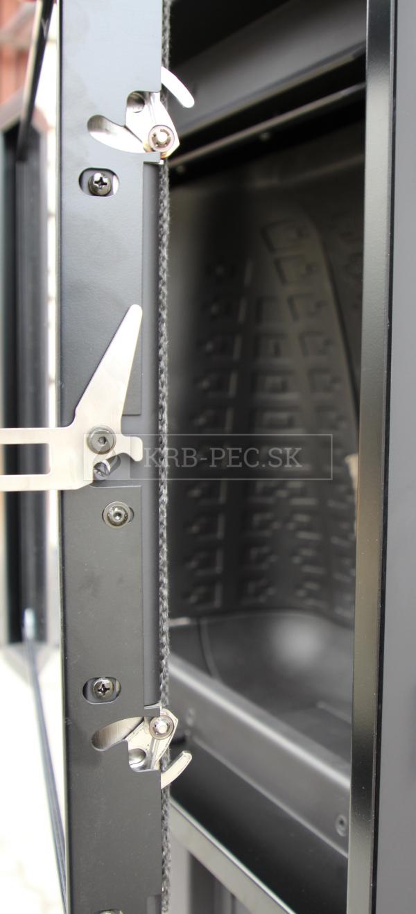 BeF Passive 6, čierny carcon, rám teplovzdušná krbová vložka rovná krb-pec
