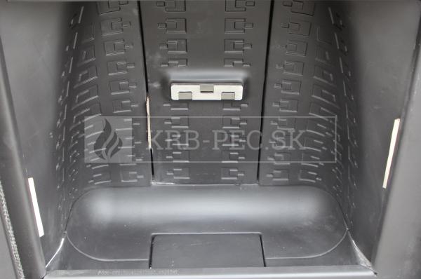 BeF Passive 6, čierny carcon, rám teplovzdušná krbová vložka rovná krb-pec