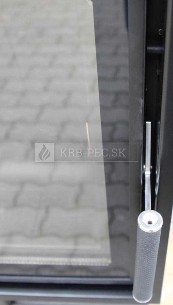 BeF Passive 6, čierny carcon, rám teplovzdušná krbová vložka rovná krb-pec
